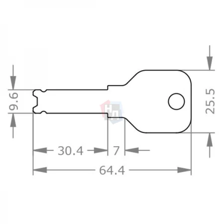 Цилиндр Evva 4KS 152 (76x76) ключ-ключ бронза