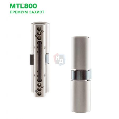 Цилиндр MUL-T-LOCK MTL800/MT5+ 145 (65x80) ключ-ключ NST никель сатин