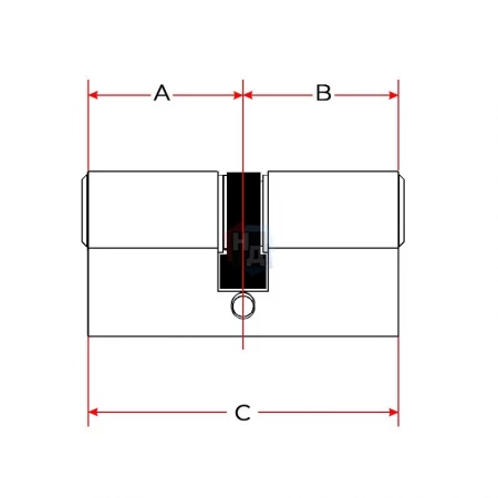 Цилиндр Tokoz PRO 400 Hard 128 (63x65) ключ-ключ никель