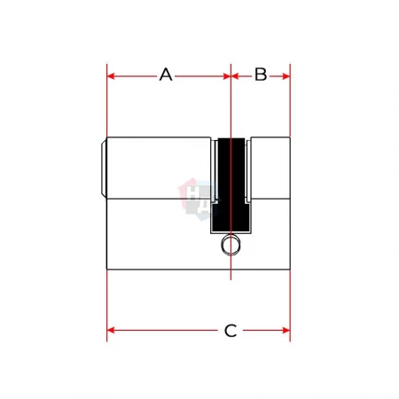 Цилиндр Tokoz PRO 300 50 (40x10) ключ-половинка никель
