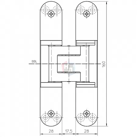 Петля дверная скрытая Simonswerk TE 340 3D бронза металик (168)