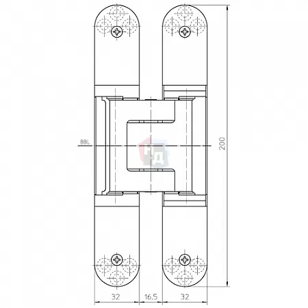 Петля дверная скрытая Simonswerk TE 540 3D никель (125) F2