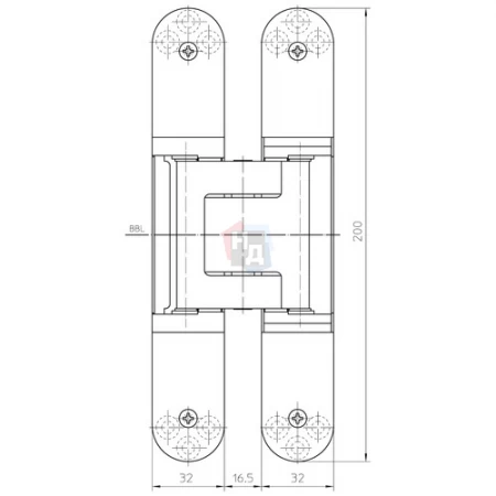 Петля дверная скрытая Simonswerk TE 540 3D бронза металик (168)