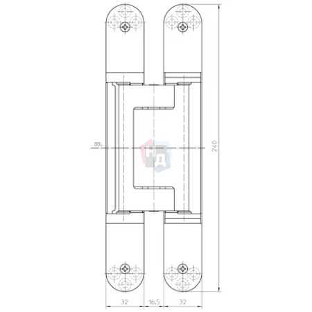 Петля дверная скрытая Simonswerk TE 640 3D бронза металик (168)
