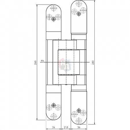 Петля дверная скрытая Simonswerk TE 645 3D белый (070) RAL 9016