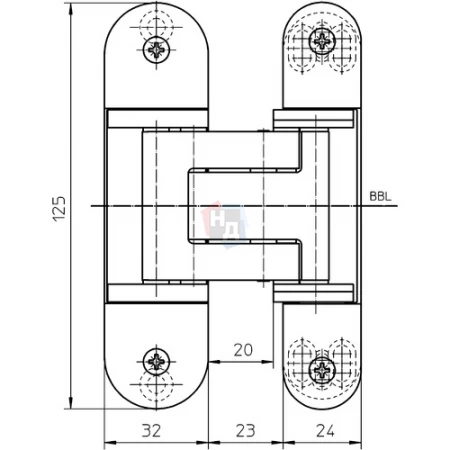 Петля дверная скрытая Simonswerk TE 311 3D FVZ 40 черный матовый (107) RAL 9005