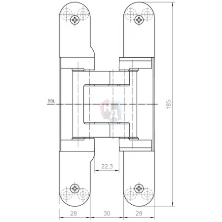 Петля дверная скрытая Simonswerk TE 541 3D FVZ белый матовый (070) RAL 9016