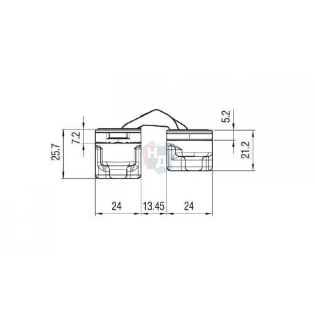 Петля врезная скрытая Hafele K1000 3D хром матовый