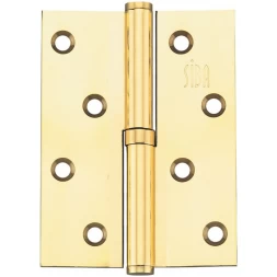 Петля дверная врезная SIBA 1BB 100*75*2.5 BP латунь полированная левая