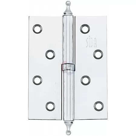 Петля дверная врезная SIBA 1BB 100*75*2.5 BP латунь полированная левая (фигурная)