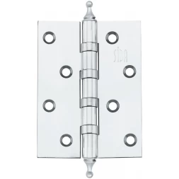 Петля дверная врезная SIBA 4BB 100*75*3 CP хром полированный универсальная (фигурная)