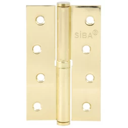Петля дверная врезная SIBA 1BB 125*75*2.5 BP латунь полированная правая