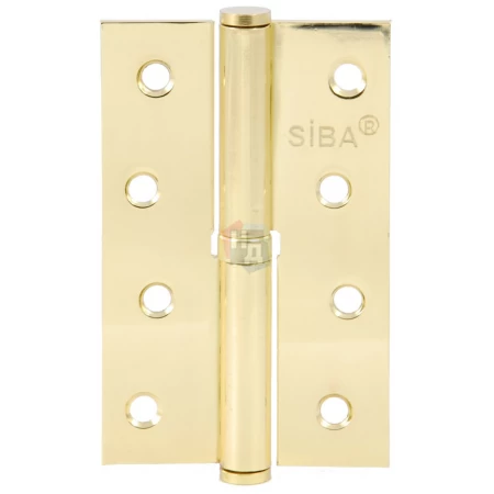 Петля дверная врезная SIBA 1BB 125*75*2.5 BP латунь полированная правая