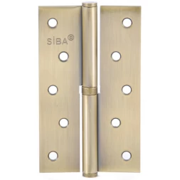Петля дверная врезная SIBA 1BB 125*75*2.5 AB бронза античная правая