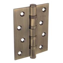 Петля дверная врезная SIBA 4BB 100*75*3 AB бронза античная универсальная (латунная)