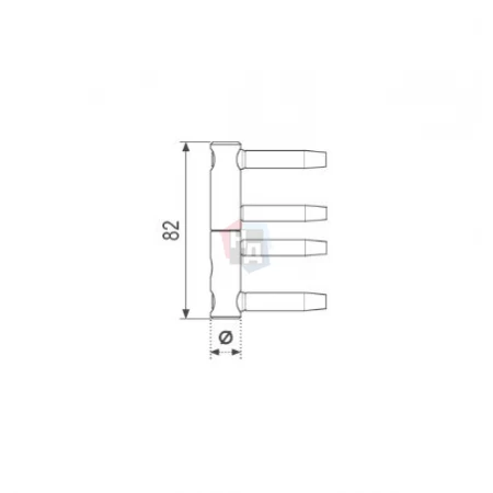 Петля штыревая AGB 3D d16 (Е011501604) оцинкованная