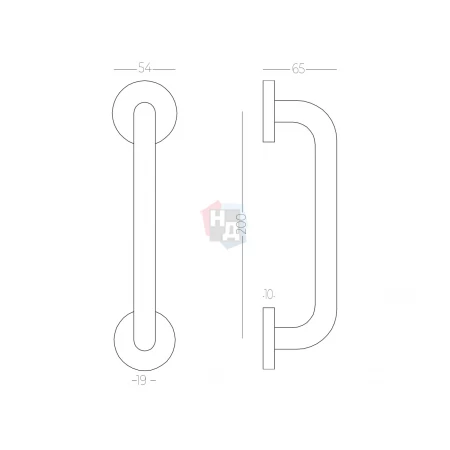 Дверная ручка скоба MVM COMFORT S101-200 SS нержавеющая сталь
