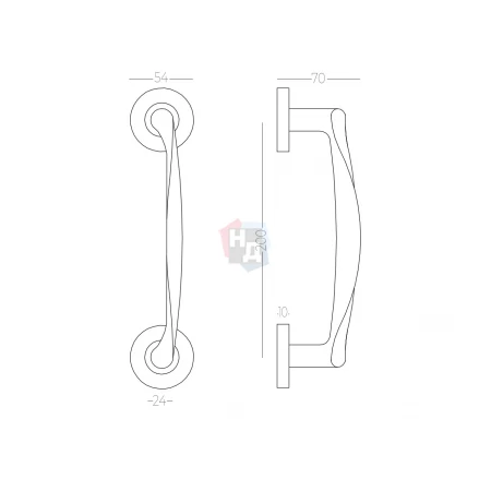 Дверная ручка скоба MVM COMFORT NEO S103-200 SS нержавеющая сталь