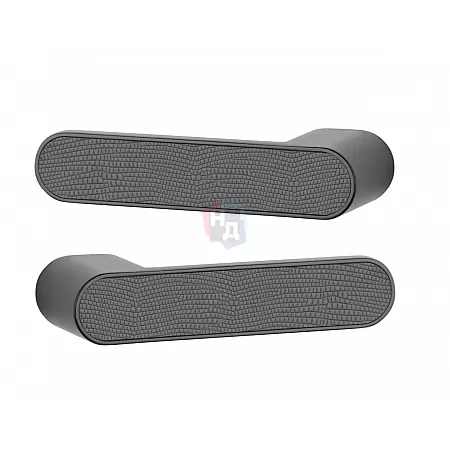 Дверная ручка Aprile Guava RTH L под вставку без WC-фиксатора черный матовый