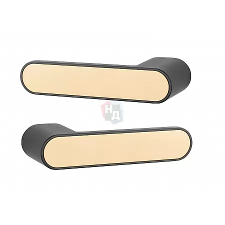 Дверная ручка Aprile Guava RTH L под вставку без WC-фиксатора черный матовый