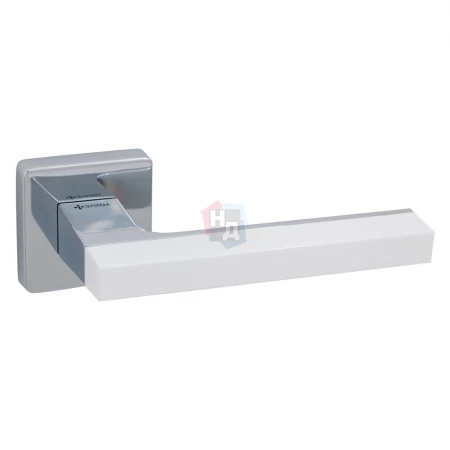 Дверная ручка System Azur CBMX/AL7 хром браш матовый, белый