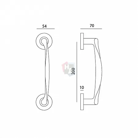 Дверная ручка MVM COMFORT SS нержавеющая сталь