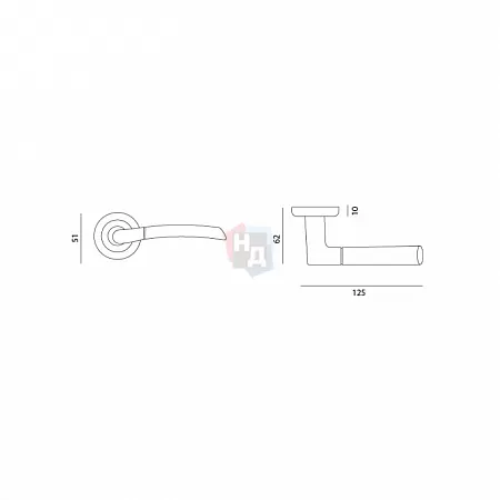 Дверная ручка MVM ESSE Z-1210 PB/SB полированная - матовая латунь