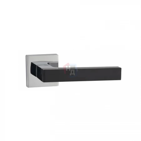 Дверная ручка MVM NIORT Z-1410 Black/CP черный - полированный хром