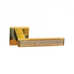 Дверная ручка RDA Aster Swarovski латунь полированная