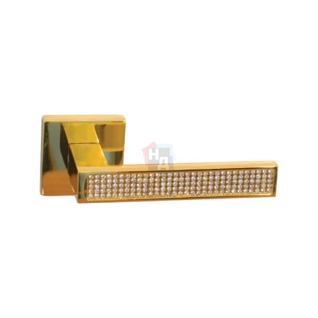 Дверная ручка RDA Aster Swarovski латунь полированная