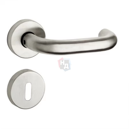 Дверная ручка Fimet Inox 101-236 F60 с накладками PZ нержавеющая сталь