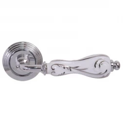 Дверная ручка Fimet Flora 147P-269 F04 хром/фарфор