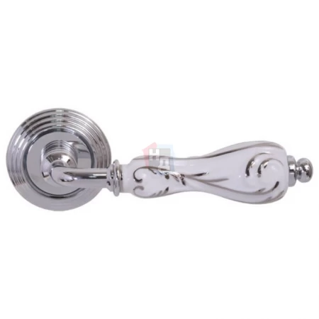 Дверная ручка Fimet Flora 147P-269 F04 хром/фарфор