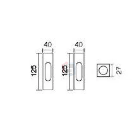 Ручка для раздвижных дверей Fimet 3663AC F05 матовый хром