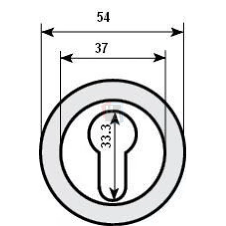 Накладка PZ RDA 59 матовая античная латунь