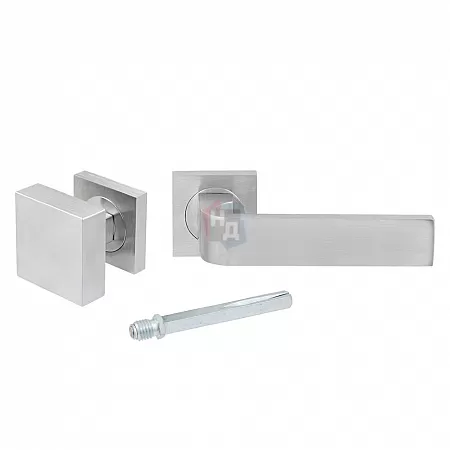 Дверная ручка нажимная/кноб Fimet 174-211BIC/306 PZWR F.05 Ring матовый хром (правая)