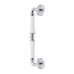 Дверная ручка Fimet Tasha 1028P STG-261 F04 хром/белый фарфор