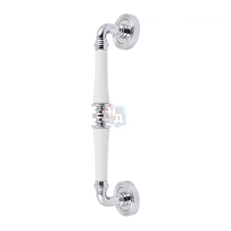 Дверная ручка Fimet Tasha 1028P STG-261 F04 хром/белый фарфор