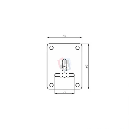 Накладка под сувальдный ключ Comit 02 матовая латунь