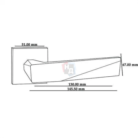 Дверная ручка ORO&ORO DIAMOND 062-15E MSN никель матовый