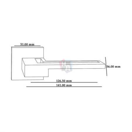Дверная ручка ORO&ORO CUT 032-15E SC/CP хром матовый, хром