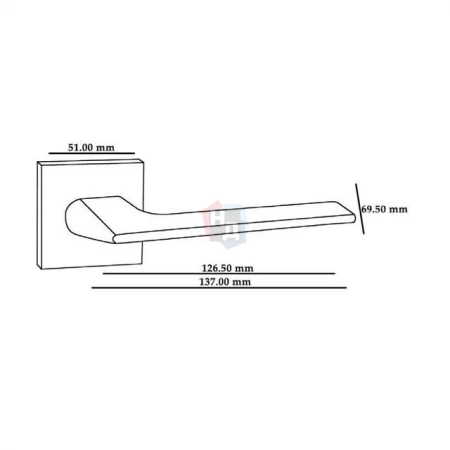 Дверная ручка ORO&ORO UNICA 065-15E MSN никель матовый