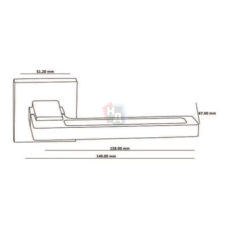 Дверная ручка ORO&ORO ALBA 068-15E MSN/CP никель матовый, хром