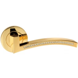Дверная ручка ORO&ORO AZORE Swarovski 105CR-16E GP золото