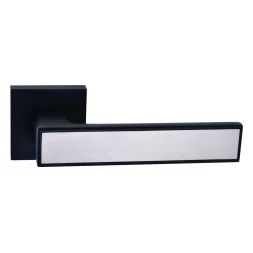 Дверная ручка ORO&ORO OMBRA 078-15E BLACK / MSN черный матовый, никель матовый