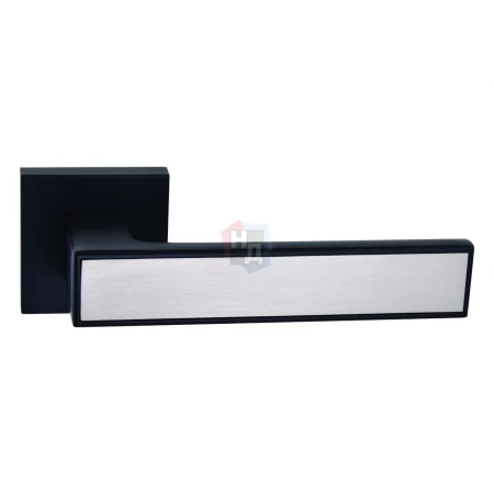 Дверная ручка ORO&ORO OMBRA 078-15E BLACK / MSN черный матовый, никель матовый
