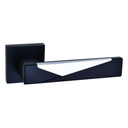 Дверная ручка ORO&ORO LEA 075-15E BLACK/CP черный матовый, хром