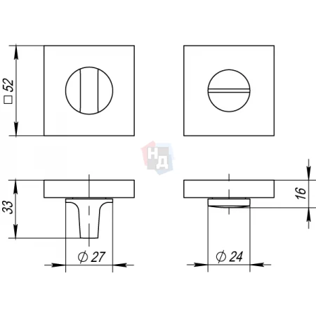 Накладка WC Fuaro BK6 DM SN/CP-3 никель матовый, хром