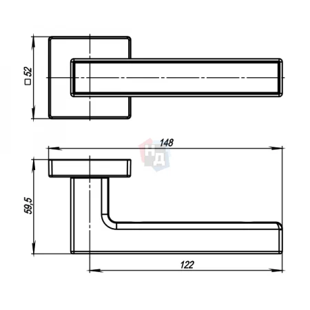 Дверная ручка Armadillo SCREEN USQ8 BB/SBB-17 бронза коричневая / бронза коричневая матовая