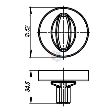 Накладка WC Armadillo BK6/URB BPVD-77 никель вороненый